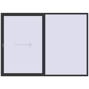 Buy Sliding patio doors 2900x2100 mm PATIO DOOR REHAU BRILLANT DESIGN ANTHRACITE_GREY_GLATT two-sided