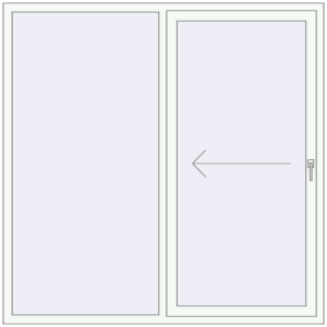 Buy Sliding patio doors 1800x1800 mm PATIO DOOR REHAU BRILLANT DESIGN RAL 9016 Traffic white two-sided