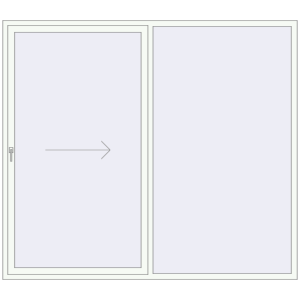 Buy Sliding patio doors 2500x2200 mm REHAU GENEO HST GOLDEN OAK external