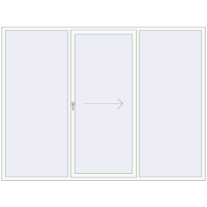 Buy Sliding patio doors 2900x2190 mm PATIO DOOR REHAU BRILLANT DESIGN RAL 9016 Traffic white two-sided