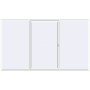 Buy Sliding patio doors 4000x2300 mm PATIO DOOR REHAU SYNEGO RAL 9016 Traffic white two-sided