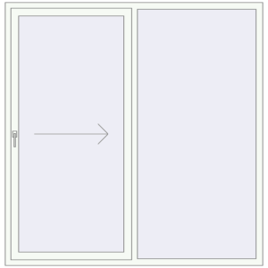 Buy Sliding patio doors 1920x1960 mm PATIO DOOR REHAU BRILLANT DESIGN RAL 9016 Traffic white two-sided