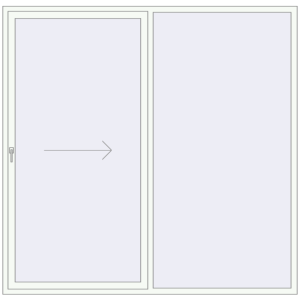 Buy Sliding patio doors 2400x2350 mm PATIO DOOR REHAU SYNEGO RAL 9016 Traffic white two-sided