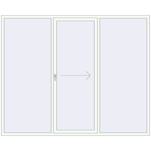 Buy Sliding patio doors 2750x2230 mm PATIO DOOR REHAU BRILLANT DESIGN RAL 9016 Traffic white two-sided