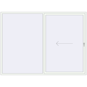 Buy Sliding patio doors 2850x2100 mm REHAU GENEO HST RAL 9016 Traffic white two-sided
