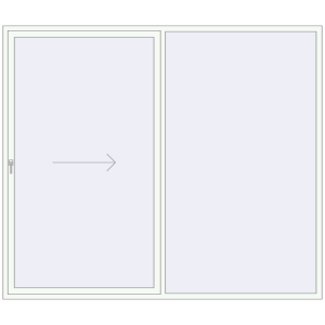 Buy Sliding patio doors 2800x2400 mm REHAU GENEO HST RAL 9016 Traffic white two-sided
