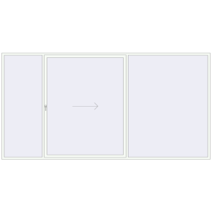 Buy Sliding patio doors 4500x2300 mm PATIO DOOR REHAU BRILLANT DESIGN RAL 9016 Traffic white two-sided