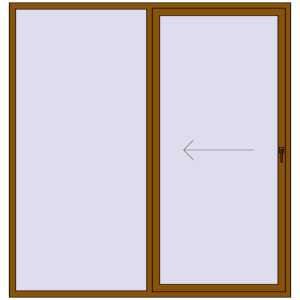 Buy Sliding patio doors 2200x2300 mm PATIO DOOR REHAU BRILLANT DESIGN GOLDEN OAK two-sided