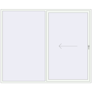 Buy Sliding patio doors 2700x2200 mm PATIO DOOR REHAU SYNEGO RAL 9016 Traffic white two-sided