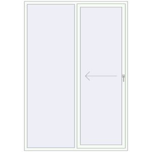 Buy Sliding patio doors 1800x2600 mm REHAU GENEO HST RAL 9016 Traffic white two-sided