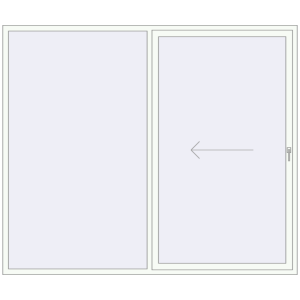 Buy Sliding patio doors 2596x2200 mm PATIO DOOR REHAU BRILLANT DESIGN RAL 9016 Traffic white two-sided