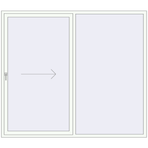 Buy Sliding patio doors 2300x2000 mm PATIO DOOR REHAU BRILLANT DESIGN RAL 9016 Traffic white two-sided