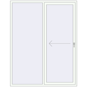 Buy Sliding patio doors 1700x2200 mm REHAU SYNEGO SLIDE RAL 9016 Traffic white two-sided