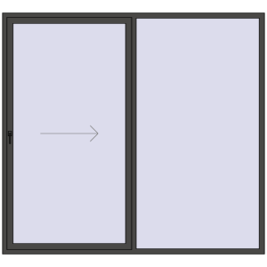 Zamów teraz Przesuwane drzwi tarasowe 2500x2300 mm REHAU GENEO HST BASALT_GREY dwustronny