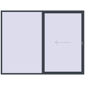 Buy Sliding patio doors 2970x2290 mm PATIO DOOR REHAU SYNEGO ANTHRACITE_GREY_STRUKTURAL two-sided