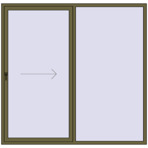 Buy Sliding patio doors 2220x2150 mm PATIO DOOR REHAU SYNEGO QUARTZ_GREY two-sided