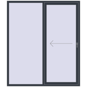 Zamów teraz Przesuwane drzwi tarasowe 1800x2100 mm PATIO DOOR REHAU BRILLANT DESIGN ANTHRACITE_GREY_STRUKTURAL dwustronny