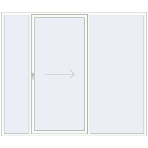 Buy Sliding patio doors 2700x2300 mm PATIO DOOR REHAU BRILLANT DESIGN RAL 9016 Traffic white two-sided