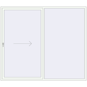 Buy Sliding patio doors 2600x2250 mm REHAU GENEO HST ANTHRACITE_GREY_GLATT external