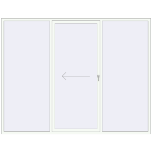 Buy Sliding patio doors 2970x2300 mm PATIO DOOR REHAU SYNEGO RAL 9016 Traffic white two-sided