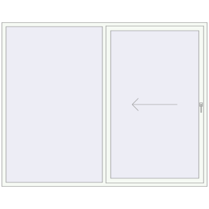 Buy Sliding patio doors 2450x2000 mm PATIO DOOR REHAU BRILLANT DESIGN RAL 9016 Traffic white two-sided