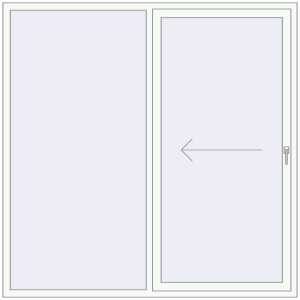 Buy Sliding patio doors 2000x2000 mm PATIO DOOR REHAU BRILLANT DESIGN RAL 9016 Traffic white two-sided