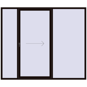 Buy Sliding patio doors 2600x2200 mm PATIO DOOR REHAU SYNEGO BLACK_BROWN two-sided