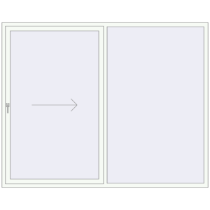 Buy Sliding patio doors 2500x2000 mm PATIO DOOR REHAU BRILLANT DESIGN RAL 9016 Traffic white two-sided