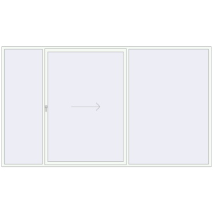Buy Sliding patio doors 4000x2300 mm PATIO DOOR REHAU BRILLANT DESIGN RAL 9016 Traffic white two-sided