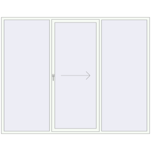 Buy Sliding patio doors 2800x2200 mm PATIO DOOR REHAU BRILLANT DESIGN RAL 9016 Traffic white two-sided