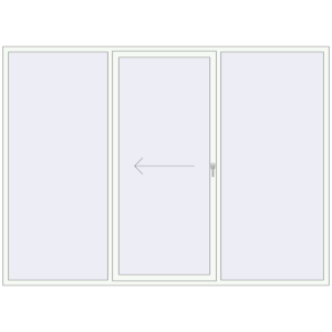 Buy Sliding patio doors 3000x2200 mm PATIO DOOR REHAU BRILLANT DESIGN RAL 9016 Traffic white two-sided