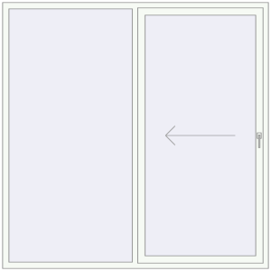 Buy Sliding patio doors 2100x2100 mm PATIO DOOR REHAU SYNEGO RAL 9016 Traffic white two-sided
