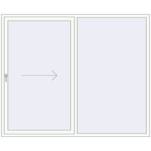Buy Sliding patio doors 2300x1900 mm PATIO DOOR REHAU SYNEGO RAL 9016 Traffic white two-sided