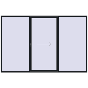 Buy Sliding patio doors 3500x2300 mm PATIO DOOR REHAU BRILLANT DESIGN BLACK_COOL_110L-2 two-sided