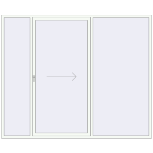 Buy Sliding patio doors 2800x2300 mm PATIO DOOR REHAU SYNEGO RAL 9016 Traffic white two-sided