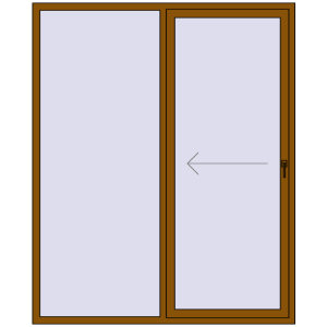 Buy Sliding patio doors 1800x2200 mm PATIO DOOR REHAU BRILLANT DESIGN GOLDEN OAK two-sided