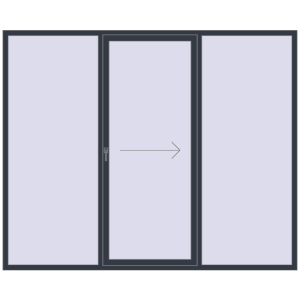 Buy Sliding patio doors 2700x2200 mm PATIO DOOR REHAU BRILLANT DESIGN ANTHRACITE_GREY_STRUKTURAL two-sided