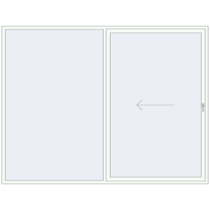Buy Sliding patio doors 3000x2300 mm PATIO DOOR REHAU BRILLANT DESIGN RAL 9016 Traffic white two-sided