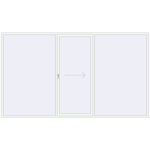 Zamów teraz Przesuwane drzwi tarasowe 4000x2300 mm PATIO DOOR REHAU BRILLANT DESIGN RAL 9016 Traffic white dwustronny