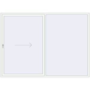 Buy Sliding patio doors 2900x2100 mm PATIO DOOR REHAU BRILLANT DESIGN RAL 9016 Traffic white two-sided