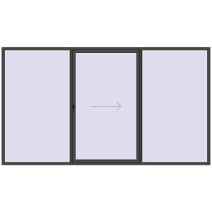 Zamów teraz Przesuwane drzwi tarasowe 3900x2200 mm PATIO DOOR REHAU SYNEGO BASALT_GREY dwustronny