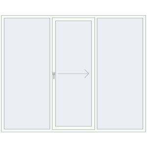 Buy Sliding patio doors 2600x2100 mm PATIO DOOR REHAU BRILLANT DESIGN RAL 9016 Traffic white two-sided