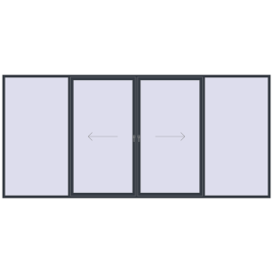 Buy Sliding patio doors 5000x2300 mm PATIO DOOR REHAU BRILLANT DESIGN ANTHRACITE_GREY_STRUKTURAL two-sided