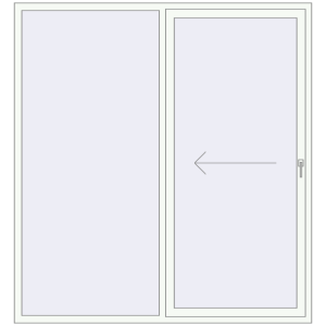 Buy Sliding patio doors 2000x2150 mm PATIO DOOR REHAU BRILLANT DESIGN RAL 9016 Traffic white two-sided