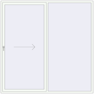 Buy Sliding patio doors 2400x2400 mm REHAU GENEO HST RAL 9016 Traffic white two-sided