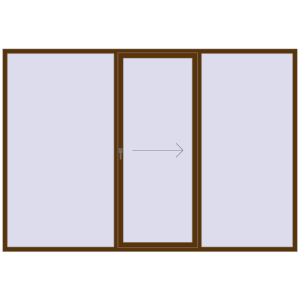 Zamów teraz Przesuwane drzwi tarasowe 3200x2200 mm PATIO DOOR REHAU BRILLANT DESIGN WALNUT dwustronny
