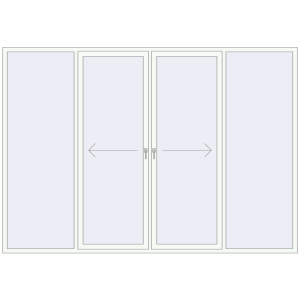 Zamów teraz Przesuwane drzwi tarasowe 3300x2300 mm PATIO DOOR REHAU SYNEGO RAL 9016 Traffic white dwustronny
