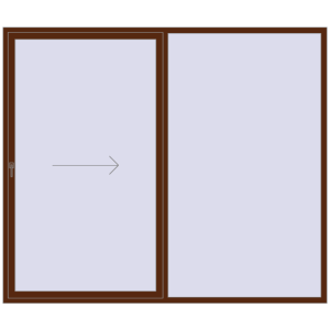 Buy Sliding patio doors 2700x2300 mm REHAU SYNEGO SLIDE MACORE two-sided