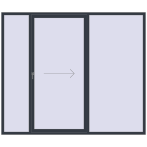 Buy Sliding patio doors 2600x2200 mm PATIO DOOR REHAU SYNEGO ANTHRACITE_GREY_STRUKTURAL two-sided