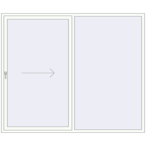 Buy Sliding patio doors 2350x2000 mm PATIO DOOR REHAU BRILLANT DESIGN RAL 9016 Traffic white two-sided
